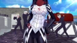 3d asian asian_female black_hair bobasooba bodysuit breasts cindy_moon heroine instant_loss koikatsu korean korean_female marvel marvel_comics masked_female silk_(marvel) spandex spider-man_(series) superhero_costume superheroine
