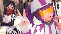 3d asian asian_female black_hair bobasooba bodysuit breasts cindy_moon heroine instant_loss koikatsu korean korean_female marvel marvel_comics masked_female screwball_(marvel) selfie silk_(marvel) spandex spider-man_(series) superhero_costume superheroine