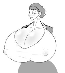 1girls 2020 5h4m3l355 alternate_breast_size alyx_vance big_breasts big_nipples breasts cleavage cleavage_cutout clothed_female erect_nipples erect_nipples_under_clothes female female_only gigantic_breasts half-life half-life:_alyx half-life_2 huge_breasts hyper hyper_breasts jacket large_breasts looking_to_the_side monochrome nipples partially_visible_nipples shirt solo teeth tight_clothing tight_fit tight_shirt valve valve_(company)