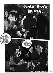 1boy avatar_the_last_airbender bleedor clothing comic hda spanish_text straight straight_hair tagme toph_bei_fong translation_request zuko