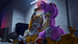 16:9 3d 4k absurd_res alley amy_rose anthro bedroom_eyes breasts canid canine clothing cream_the_rabbit daws19 dipstick_ears eulipotyphlan exit_sign female footwear fox genitals group group_sex handjob hedgehog hi_res lagomorph larger_female leporid lying male mammal mostly_nude multicolored_ears narrowed_eyes nipples older_female open_mouth oral penile penis rabbit seductive sex shoes sonic_(series) straight tails threesome widescreen younger_female younger_male