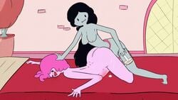 2d 2d_animation 2girls adventure_time ahe_gao animated ass big_belly big_dildo black_hair bouncing_breasts breasts bulge cumflation digital_media_(artwork) domination fake_cum feet female female/female female_domination female_only frame_by_frame gasp gaspr gif inflation lesbian_sex long_hair loop marceline multiple_girls nipples nude orgasm pink_hair pink_skin pounding princess_bubblegum sex squirting stomach_bulge strap-on thong tongue_out wet yuri