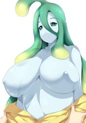 big_breasts breasts exposed_breasts huge_breasts monster_girl monster_musume_no_iru_nichijou nipples slime slime_girl suu_(monster_musume)