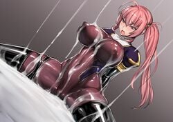 bodysuit female female_only latex rindou_(radical_dream) skin_tight slime