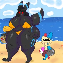 alanis_(lattemon) big_ass big_breasts breasts bubble_butt female lattemon minun plusle pokemon pokemon_(species) shiny_pokemon tagme umbreon