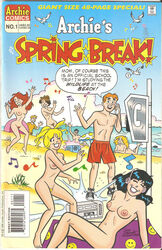 anotherymous archie_andrews archie_comics betty_cooper black_hair blonde_hair brown_hair casual comic_cover electronics female footwear human male pale_skin public veronica_lodge wristwear