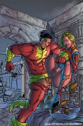 1boy 1girls athletic athletic_female benmarxx billy_batson blonde_hair blue_eyes bodysuit boots bottomless brown_hair busty captain_marvel carol_danvers clitoris crossover dc dc_comics female hourglass_figure labia large_penis lipstick long_hair male marvel marvel_comics muscle muscles muscular muscular_male penetration penis pussy sex shazam shazam_(series) short_hair straight tagme thick_penis vagina vaginal vaginal_penetration vaginal_sex veiny_penis wide_hips