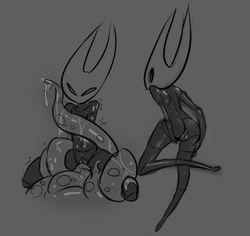 1girls 2019 anus arthropod ass baebot female genitals greyscale hollow_knight hornet_(hollow_knight) insect insects monochrome nude penetration pussy rear_view sex solo spread_legs team_cherry tentacle tentacle_sex vaginal_penetration video_games