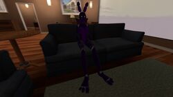 couch female female_only five_nights_at_freddy's manguymango shadow_bonnie sitting solo tagme