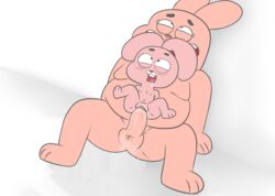 1boy 1boy1girl 1girls anais_watterson anthro cartoon_network daughter dxt91 edit father father_and_daughter female furry incest male nude older_male parent_and_child richard_watterson size_difference straight text the_amazing_world_of_gumball third-party_edit younger_female