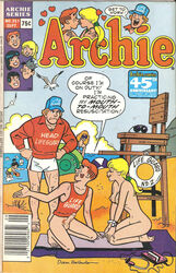 1girls 2boys after_fellatio after_orgasm angry_face anklet archie_andrews archie_comics average_sized_penis beach_towel beach_umbrella betty_cooper blonde_hair bottomless bracelets chest_hair clothed_male clothed_male_nude_female comic_cover cum_dripping cum_dripping_from_penis cum_in_mouth cum_on_breasts cum_on_face discman erection female flip_flops freckles frown ginger_hair headphones human kiss_mark life_preserver lifeguard male nude_female oral pale_skin pleasure_face ponytail pubic_hair public red_lipstick sandals sandy_blonde_hair seagulls sucked_off sunglasses_removed swimming_trunks tagme whistle