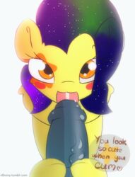 1girls animated cum english_text equine equine_penis furry mixi_creamstar_(oc) my_little_pony n0nnny orange_eyes penis space_hair tongue tongue_out tumblr_username veiny_penis