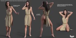 3d ass barefoot breasts female femsub hands_behind_head kneeling loincloth noone102000 slave slave_clothes slave_tunic