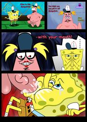 anthro balls cum cum_in_mouth forced male_only momokarin01 oral patrick_star penis sea_sponge smooth_skin spongebob_squarepants spongebob_squarepants_(character) starfish tagme trap yaoi