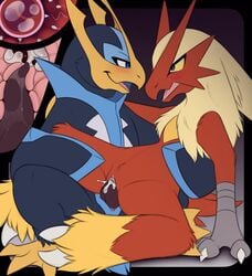 2020 blaziken bodily_fluids cum cum_in_pussy cum_inside duo empoleon female female_penetrated genital_fluids hi_res impregnation interspecies male male_penetrating male_penetrating_female meraence nintendo ovum penetration penile_penetration pokemon pokemon_(species) sex smile straight tongue vaginal_penetration video_games