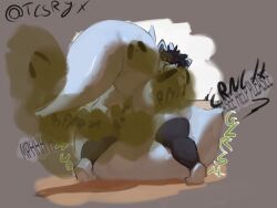 2025 ambiguous_gender ambiguous_prey anthro anthro_pred ass belly belly_on_ground big_belly big_butt big_tail black_clothing black_collar black_hair black_leg_warmers black_legwear black_shirt black_text black_topwear bloated bodily_noises bone_breaking bottomless bottomless_anthro bottomless_male calling_for_help cast_shadow character_request churn clothed clothing cloud_emanata collar compression_sound_effect cross-eyed crunch crushing_sound_effect digestion digestion_noises digital_media_(artwork) digital_painting_(artwork) emanata english_text eye_roll facial_markings fart fart_cloud fart_fetish fat_legs fatal_vore fish fully_inside glistening glistening_belly glistening_body glistening_butt glistening_legs glistening_tail glorsh green_fart_cloud green_text grey_belly grey_body grey_butt grey_ears grey_face grey_legs grey_tail grey_text hair half-closed_eyes head_markings hi_res huge_belly huge_butt hyper hyper_belly imminent_death inside leg_warmers legwear lidded_eyes light lighting male male_anthro male_pred marine markings monotone_belly monotone_body monotone_butt monotone_clothing monotone_hair monotone_leg_warmers monotone_legs monotone_legwear monotone_tail motion_lines mph! muffled multiple_prey narrowed_eyes onomatopoeia painting_(artwork) plantigrade pointy_ears prick_ears rear_view resting_on_belly rumbling_stomach same_size_vore shaded shadow shark shirt short_hair shortened_sound_effect signature skull_in_fart_cloud skull_symbol soft_shading soft_vore solo sound_effect_variant sound_effects spiked_collar spikes struggling struggling_prey tail tapering_tail tcsrjx tear_(marking) text thick_tail thick_thighs tight_clothing tight_legwear toothy_grin topwear twitter_handle unseen_prey unwilling_prey vore vowelless vowelless_sound_effect vowelless_vocalization white_text_outline wide_hips