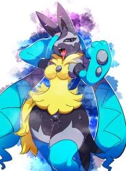 female lucario fan art