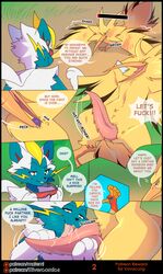 2020 ambiguous_gender animal_genitalia animal_penis anthro anthro_on_feral beak big_penis black_body black_fur blood bodily_fluids closed_eyes comic cutaway english_text fellatio feral fluffy fur genitals grass green_body green_fur hi_res ho-oh legendary_pokémon licking male male/ambiguous matemi motion_lines nintendo oral page_2 patreon_reward penile penis pokémon_(species) pokemon profanity sex talons text tongue tongue_out video_games visor white_body white_fur wings wounded yellow_body yellow_eyes yellow_fur zapdos zeraora zero_(vavacung) zoophilia