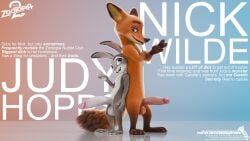 1futa 1male 3d anthro back_to_back fox furry futa_is_bigger grey_fur judy_hopps nick_wilde orange_fur predator prey rabbit screwingwithsfm smile text zootopia