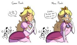 2girls ass blonde_female blonde_hair blue_eyes butt color_edit colored colored_sketch colorshun comparing fart fart_fetish farting farts female female_only gassy_female long_hair mario_(series) oddtenn princess_peach princess_peach_(movie) rubber same_artist_different_name same_character super_mario_bros._(2023_film) tenuousoddity tooting twitter_link
