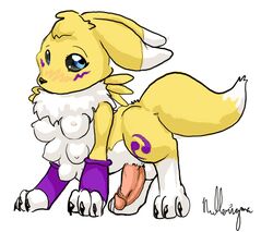 1futa breasts digimon futanari multi_breast nullenigma renamon solo_futa tagme