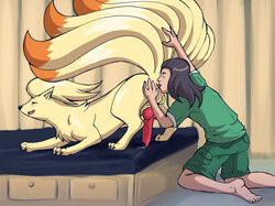 anilingus fur furry_tail irene male_only multiple_tails ninetales pokemon straight_hair tagme tail