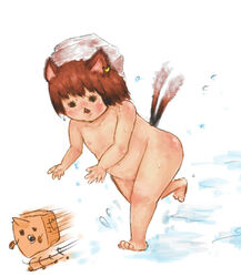 chase chasing chen fat nude obese_female plump running solo touhou uncensored wet