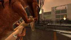 1boy 1girls 3d alyx_vance completely_nude completely_nude_female dinosaur dinosaur_boy female garry's_mod half-life half-life_2 human human_female male nude nude_female rape raptor