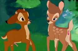 anus bambi_(character) bambi_(film) cub disney faline feral penis pussy tagme testicles