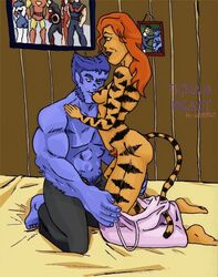 avengers beast_(x-men) blue_hair female hank_mccoy male marvel straight_hair tagme tigra x-men x2850