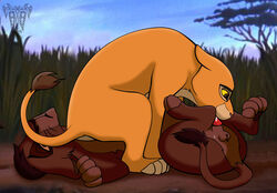 balls disney feline female feral feral_on_feral fur furry furry_only kiara kovu lion male male_balls mammal penis straight tagme testicles the_lion_king the_lion_king_ii:_simba's_pride