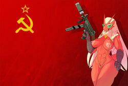 1girls 2016 abs anthro anthrofied areola areolae ass avian beak big_breasts bikini bird blaziken blonde_hair blue_eyes breasts cigar communism erect_nipples eyelashes eyewear female female_only firearm flag glasses gun holding_object holding_weapon looking_at_viewer lysergide mouth_hold mp5k nintendo nipple_slip nipples pokemon pokemon_(species) pokemon_rse pokemorph pussy ranged_weapon red_background simple_background sling_bikini smoking solo soviet soviet_flag standing string_bikini submachine_gun suppressor swimsuit tail weapon wide_hips