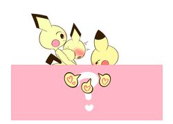 ? anthro big_breasts breasts censored fellatio female group group_sex heart k--10 male nintendo open_mouth oral penile pichu pikachu pokémon_(species) pokemon sex simple_background straight threesome video_games white_background