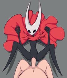 2020 absurd_res anthro arthropod black_body bodily_fluids cape cloak clothing duo faceless_male female female_focus female_penetrated first_person_view genital_fluids genitals hi_res hollow_knight hollow_knight_x_humans hornet_(hollow_knight) human human_on_anthro human_penetrating humanoid_genitalia humanoid_penis insect insect_girl insects interspecies light-skinned_male lying male male_on_anthro male_penetrating male_penetrating_female male_pov mammal nude on_back penetrating_pov penetration penis pussy red_cape sex simple_background solo_focus spread_legs spreading straight team_cherry vaginal_penetration video_games zeamaeri