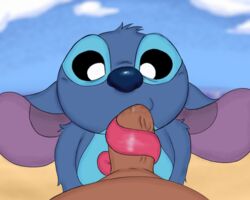 5:4 alien anthro beach disney erection experiment_(lilo_and_stitch) fellatio filthyopossum first_person_view gay genitals hi_res lilo_and_stitch long_tongue male male/male male_only oral penile penis seaside sex solo_focus stitch tongue yaoi