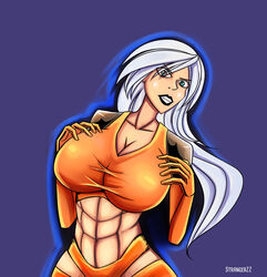 abs big_breasts breasts drew_saturday female huge_breasts strangerzz the_secret_saturdays white_hair