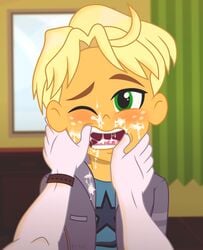 after_oral cum_on_face dirk_thistleweed_(eg) equestria_girls facial felux friendship_is_magic gay humanized male/male male_only my_little_pony ragamuffin_(eg)