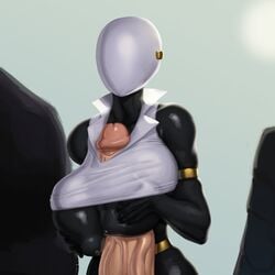 1:1 alien android artificer_(risk_of_rain) big_breasts breasts clothed clothing duo female genitals hi_res human humanoid machine male nipples paizuri paizuri_under_clothes partial_male penis popogori risk_of_rain risk_of_rain_2 robot robot_humanoid straight video_games