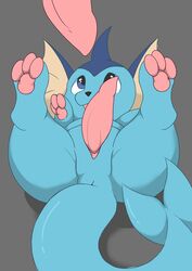 absurd_res animal_genitalia anus blue_body blue_eyes blue_skin blue_tail duo eeveelution erection genital_slit genitals hi_res looking_at_penis lying male male/male male_only male_vaporeon nintendo on_back pawpads penis pink_pawpads pink_penis pokémon_(species) pokemon rear_view saljidark slit solo_focus tapering_penis vaporeon video_games