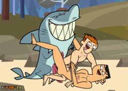 3boys brick_(tdi) fang fang_(total_drama_island) gay kaifu male_only scott_(tdi) shark tagme total_drama_island what zoophilia