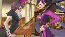 1futa 3d ace_attorney animated black_hair bonny_de_famme bunnygirl canastus courtroom cum dress ejaculation erection fellatio female futa_on_female futanari ga'ran_sigatar_khura'in gyakuten_saiban handholding kissing lipstick long_hair magician mature_female no_sound older_female oral queen shoulderpads source_filmmaker stockings video younger_futanari