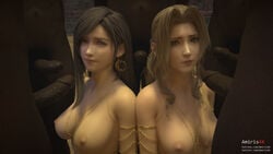 2girls 3d 3d_(artwork) 5boys aerith_gainsborough amiris4 areola areolae artist_name big_penis black_hair blue_eyes body_jewelry breasts brown_hair dark-skinned_male dark_hair dark_skin earrings female final_fantasy final_fantasy_vii final_fantasy_vii_remake huge_cock huge_penis human human_only interracial large_penis light-skinned_female light_skin long_hair long_penis looking_at_viewer male multiple_boys multiple_females multiple_girls multiple_males multiple_penises nipples nude nude_female nude_male nudity penis red_eyes simple_background square_enix thick_penis tifa_lockhart topless uncensored