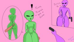 alien big_ass big_penis cheekclappa grand_theft_auto_v green_skin imobi meme multiple_penises purple_skin saucekay small_penis source_request