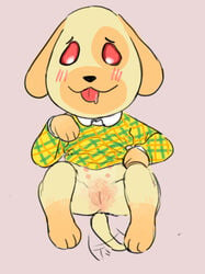 animal_crossing goldie_(animal_crossing) nintendo solo tagme