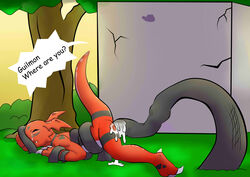 anthro cum digimon guilmon hector21314 male_only tagme