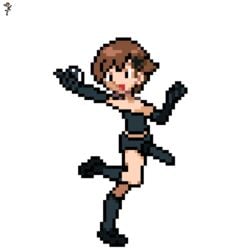 1girls alpha_channel alternate_costume dildo dominatrix female female_focus female_only femdom human human_only lass_(pokemon) lass_(pokemon_hgss) npc_trainer pixel_art pokemon pokemon_hgss strap-on strapon