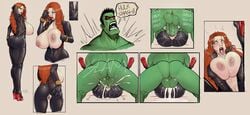 1boy 1girls 2d absurd_res ahe_gao anus ass avengers balls_deep bedroom_eyes big_ass big_balls big_dom_small_sub black_widow_(marvel) bodysuit breasts clothed clothing color comic crying cum cum_in_pussy cum_inside cum_leaking cum_overflow deep_penetration devil_hs excessive_cum exposed_breasts exposed_pussy female female_on_humanoid fucked_silly green-skinned_male green_skin hi_res hourglass_figure huge_ass huge_breasts huge_cock hulk hulk_(series) human human_on_humanoid human_penetrated human_penetrating humanoid large_ass large_breasts large_penis light-skinned_female light_skin lipstick looking_pleasured loving_it male marvel marvel_comics mating_press missionary_position muscular muscular_male narrowed_eyes natasha_romanoff open_bodysuit open_mouth orgasm_face partially_clothed penis pussy_grip rape red_hair rolling_eyes rough_sex sideboob size_difference straight stretched_pussy tears text thick_penis thick_thighs tight_fit tight_pussy trembling unzipping wide_hips