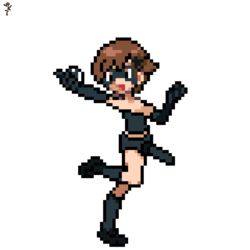 1girls alpha_channel alternate_costume dildo dominatrix domino_mask female female_focus female_only femdom human human_only lass_(pokemon) lass_(pokemon_hgss) npc_trainer pixel_art pokemon pokemon_hgss strap-on strapon