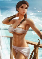 1girls abs assassin's_creed_(series) assassin's_creed_odyssey big_breasts breasts cleavage female female_only female_protagonist kassandra large_breasts muscles muscular muscular_female solo ubisoft yupachu