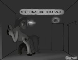 comic:drawn_to_greater_size cosmonaut english_text equid equine fan_character furry genitals growth hi_res horse male male_only mammal my_little_pony oc:drawnheart penis penis_growth pony text